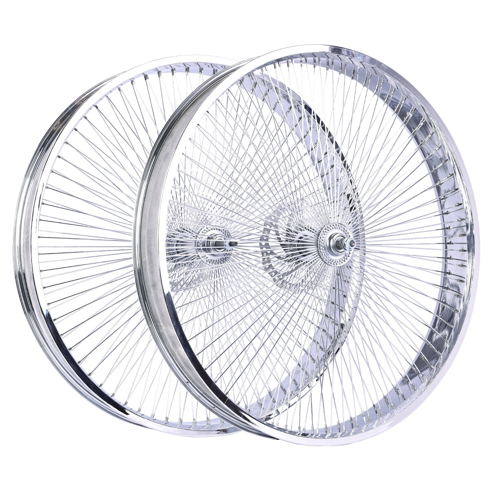 bicycle lowrider rims Bike 20 Inch x 32mm 144 Spoke Coaster Wheel Chrome : Sports & Outdoors ChromeHubs/F 16" Steel Front Bike Wheel
