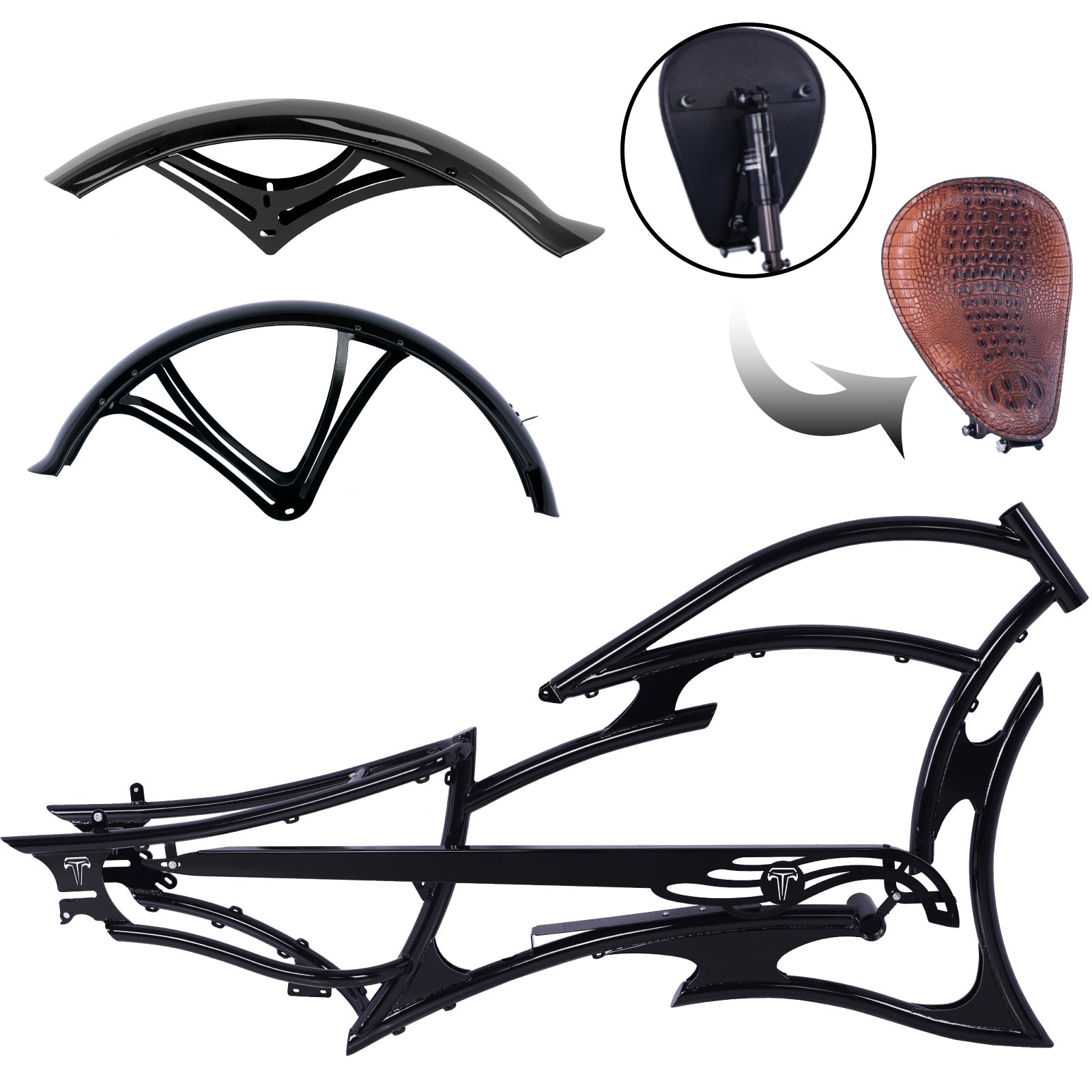 Stretched Beach Cruiser Frame