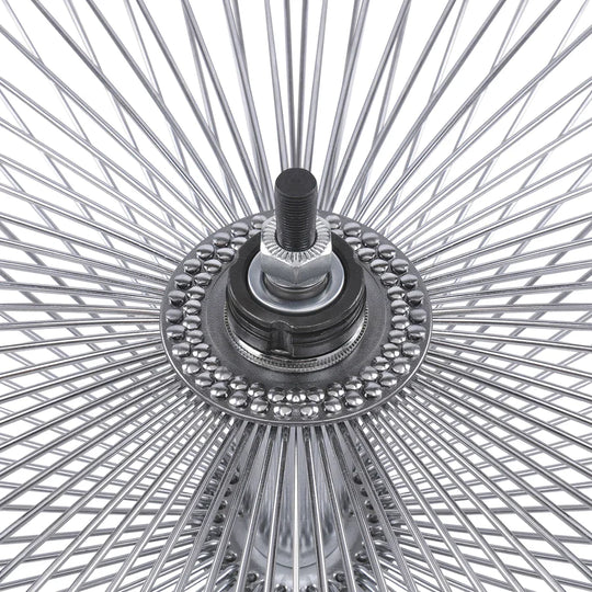 Micargi WH-TR9526140 26"X4"X13GX140H ALUMINUM POLISH FAT RIMS WHEEL SET