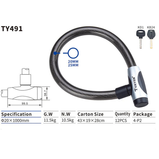 TONYON Heavy-Duty Bike Locks – U-Locks, Cable Locks & Combo Options