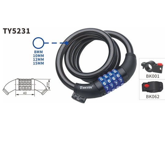 TONYON Heavy-Duty Bike Locks – U-Locks, Cable Locks & Combo Options