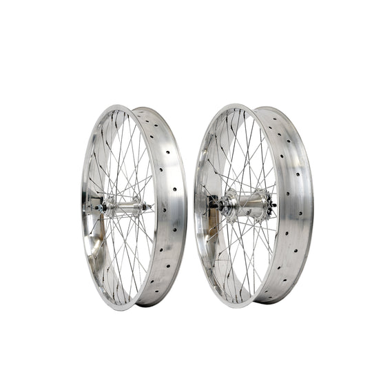 WH-D4D263613D3i-PL 26'' Internal 3 Speed Double Polished Fat Rim Wheelset, Compatible with Disc Brake.