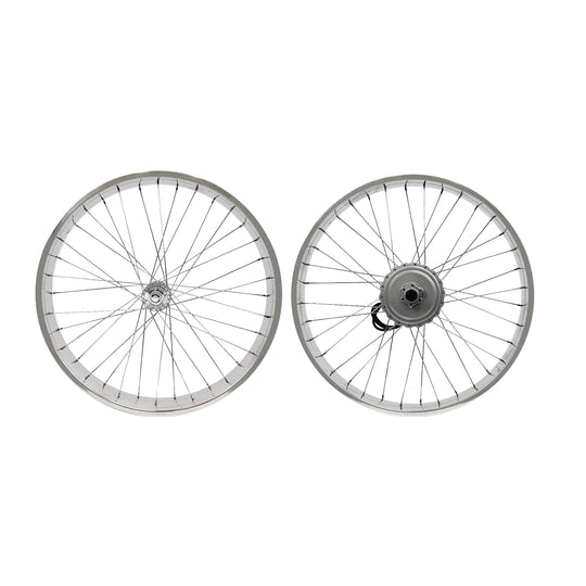 WH-D4E263613-PL 26'' Double Polished Fat Rim Wheelset with 48V 800W Motor, Compatible with Disc Brake