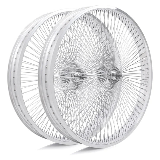 Micargi WH-TR9526140 26"X4"X13GX140H ALUMINUM POLISH FAT RIMS WHEEL SET