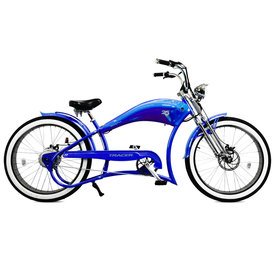 Tracer Twenty5 DS 500W Chopper Cruiser E-Bike Blue/PLS Tracer Twenty5 DS 500W Chopper Cruiser E-Bike Blue/PLS