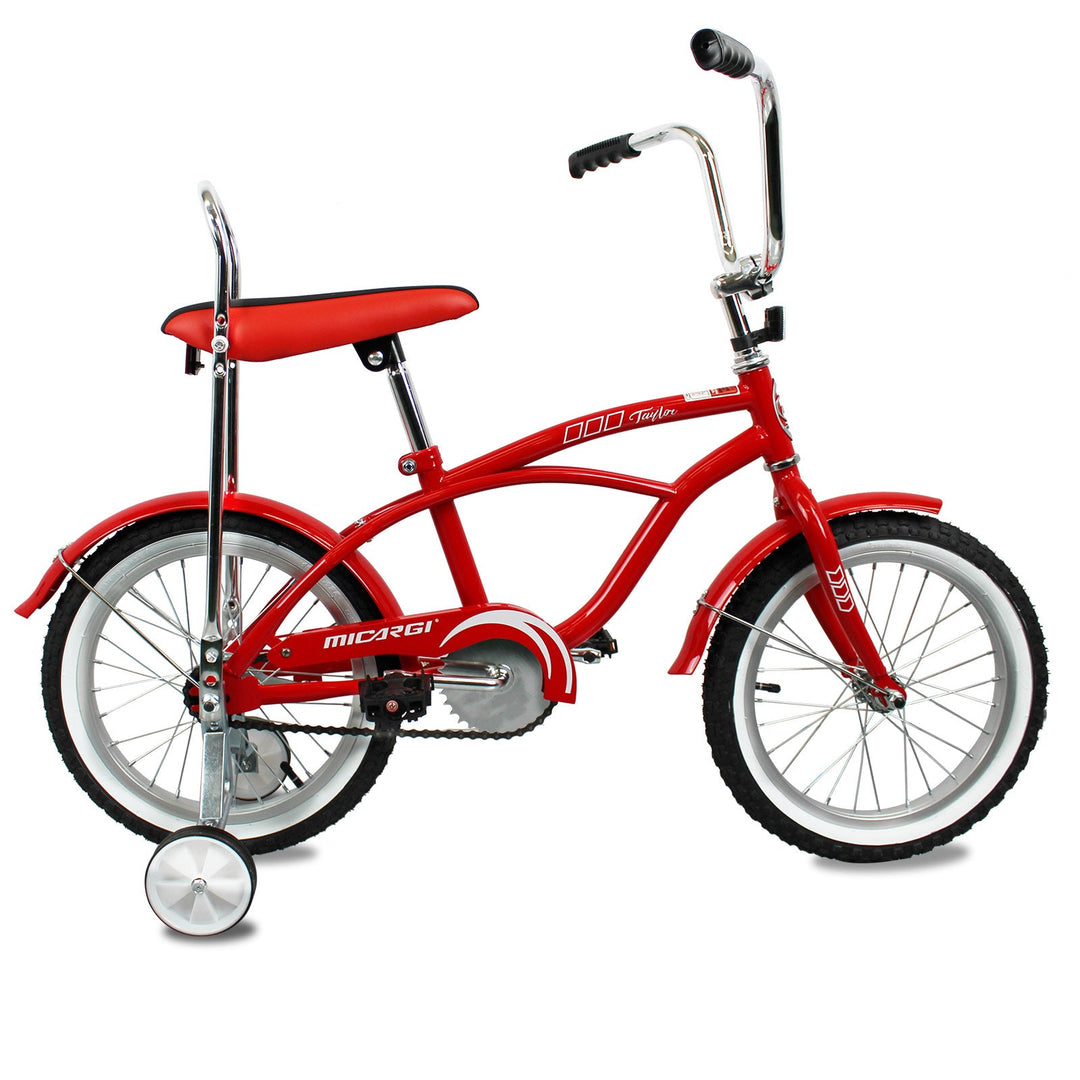 Micargi Taylor 16" Bicycle Low Rider Kid Bike with Training Wheels