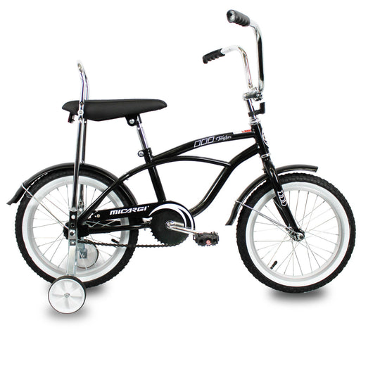 Micargi Taylor 16" Bicycle Low Rider Kid Bike with Training Wheels