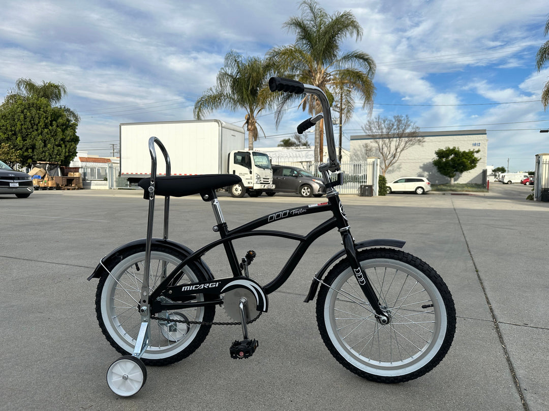 Micargi Taylor 16" Bicycle Low Rider Kid Bike with Training Wheels
