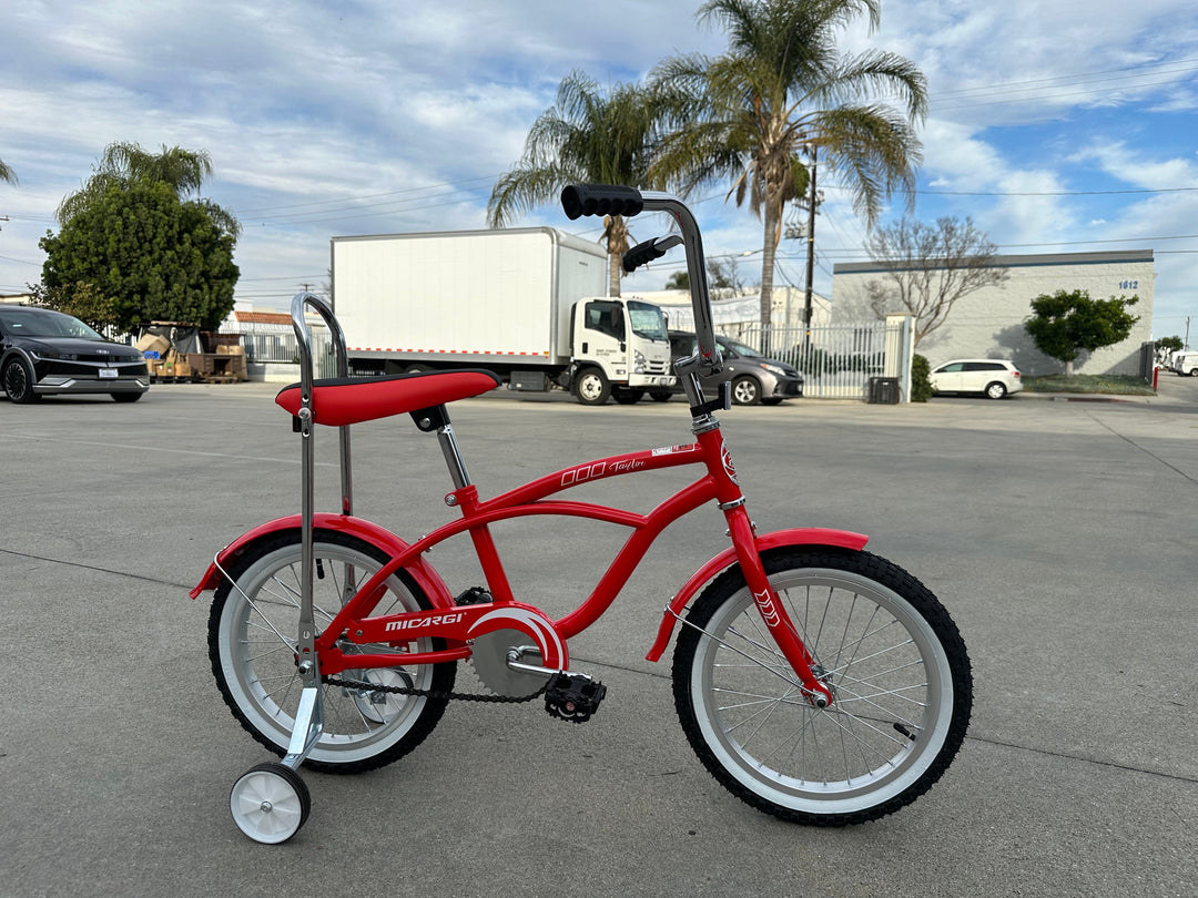 Micargi Taylor 16" Bicycle Low Rider Kid Bike with Training Wheels