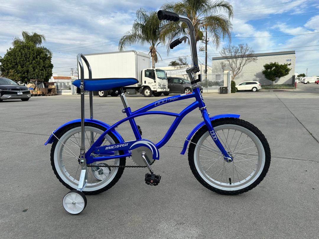 Micargi Taylor 16" Bicycle Low Rider Kid Bike with Training Wheels