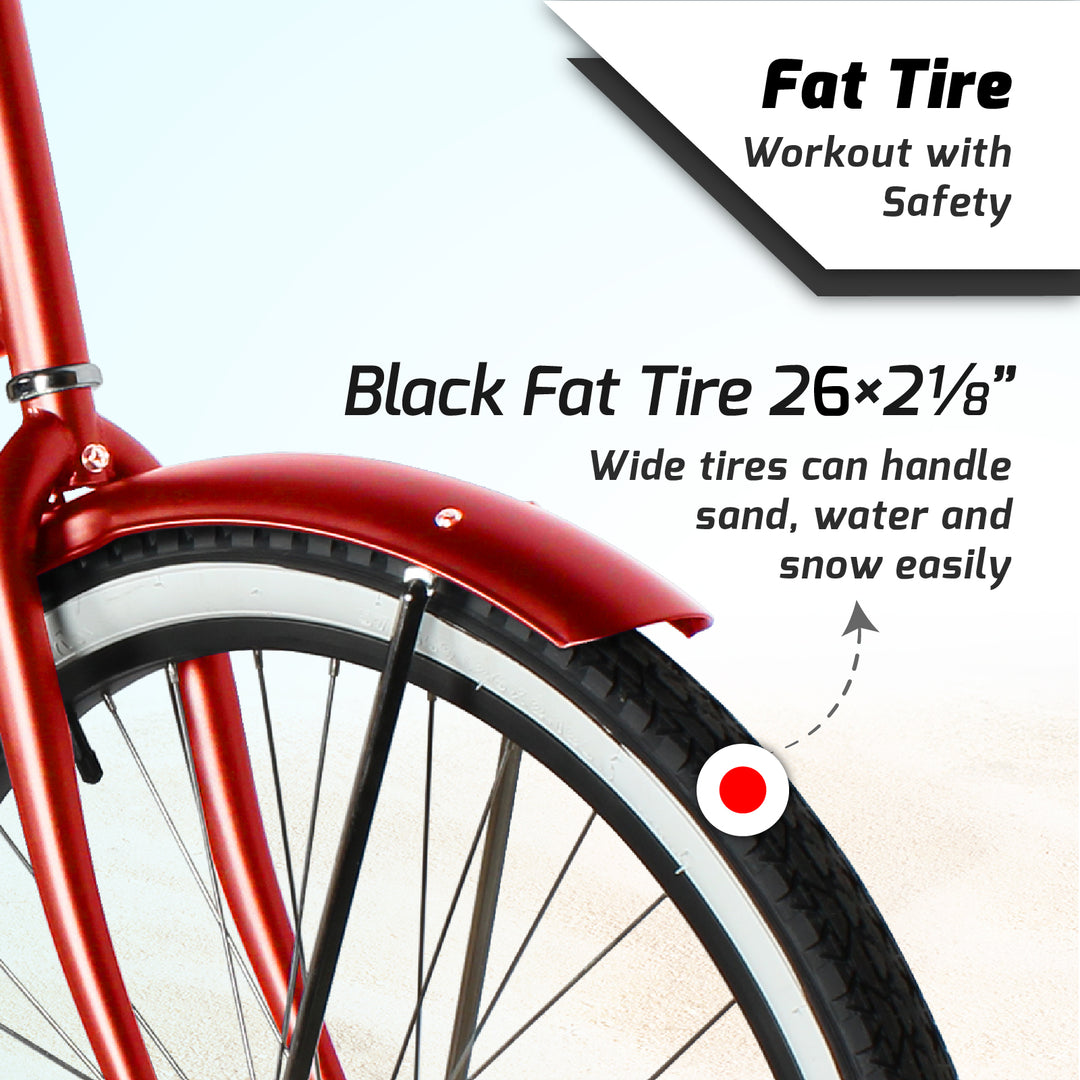 Tracer TAHA 26" Beach Cruiser Bikes 1 & 7 Speed for Women