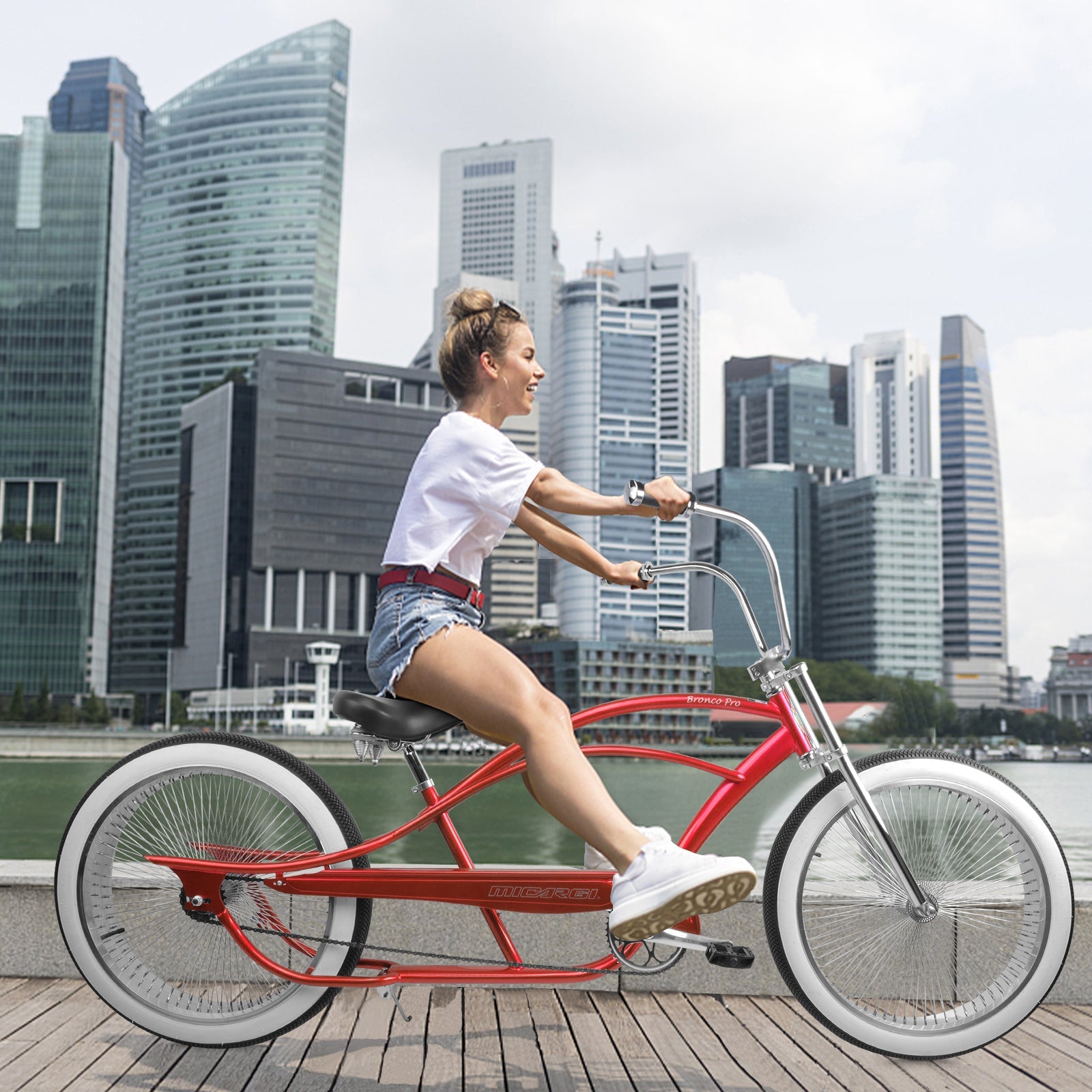 Micargi Bronco Pro Stretch Beach Cruiser Bike - Micargi Bikes