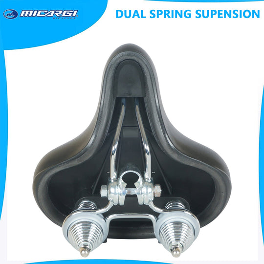 Micargi Oversized Most Comfortable Bike Seat Wide Soft Padded Bike Saddle