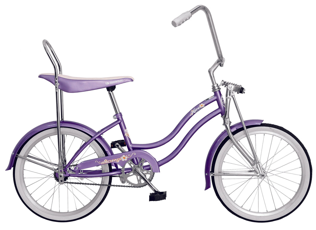 Ebike Seat Bike Beach Cruiser Seat Velour Purple And Bike
