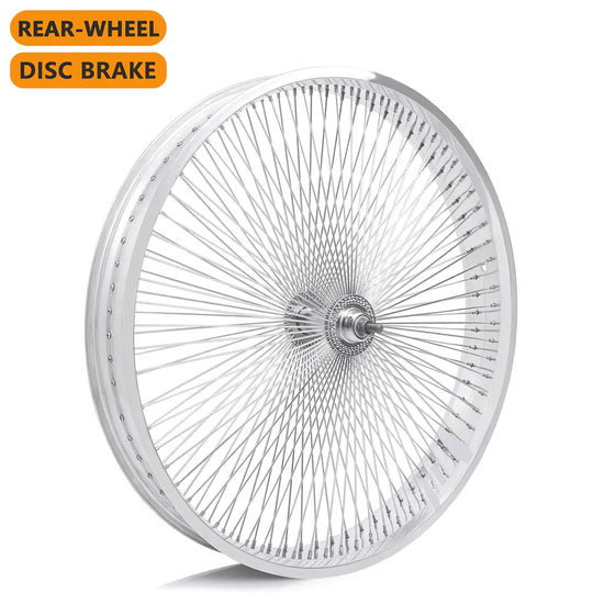 Micargi WH-TR9526140 26"X4"X13GX140H ALUMINUM POLISH FAT RIMS WHEEL SET