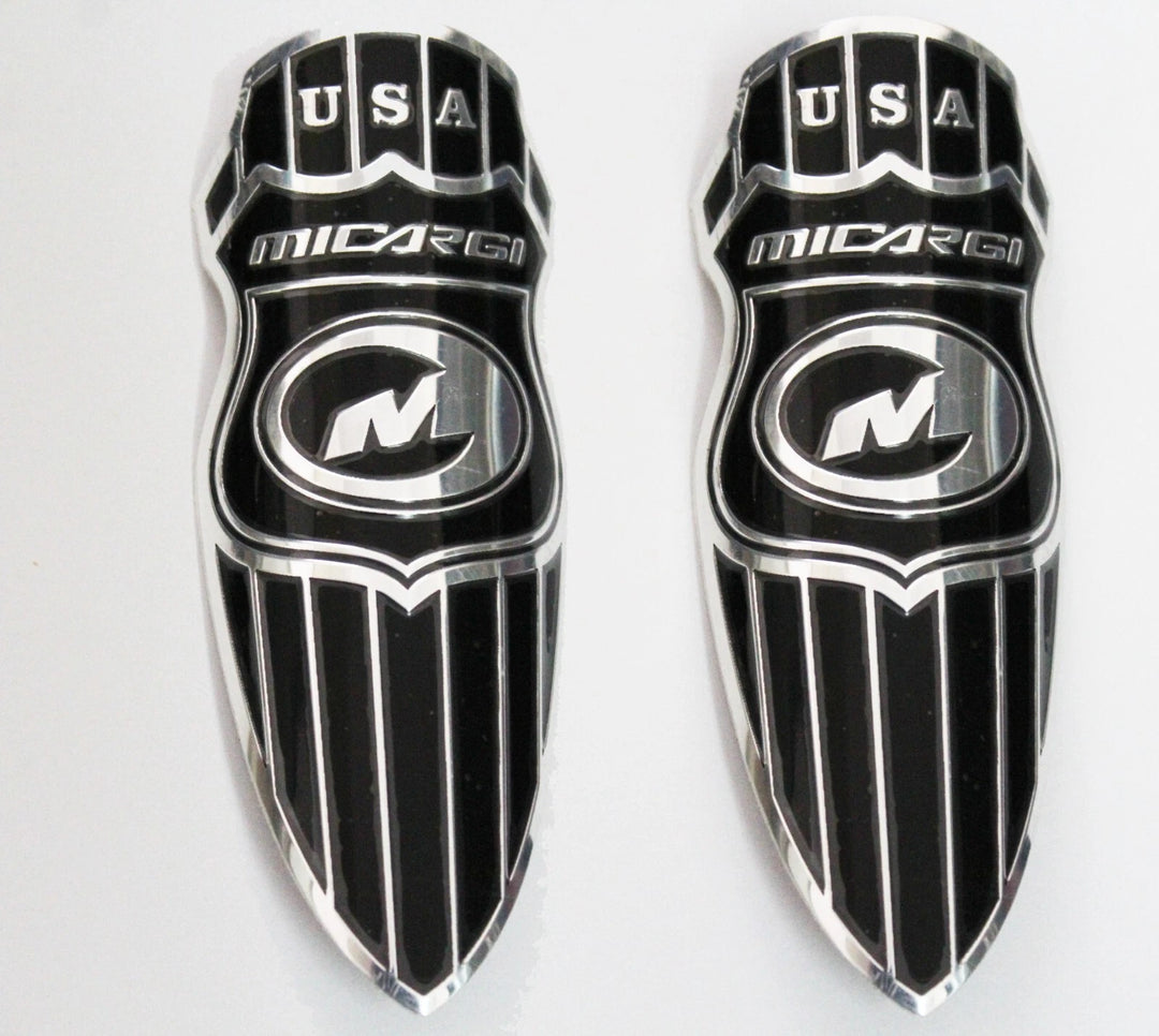 Micargi and Tracer Head Badges