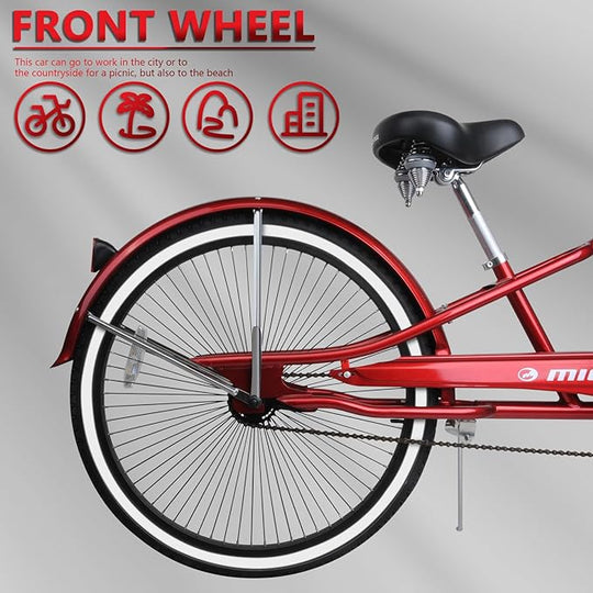 Micargi Puma GTS 26″ Stretch Cruiser Bicycle