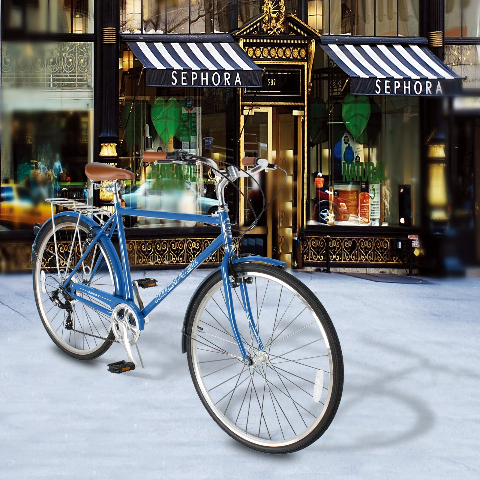 Micargi Roasca 700C 53cm Hybrid City Bikes 7 Speed/Inter-3 Three Speed