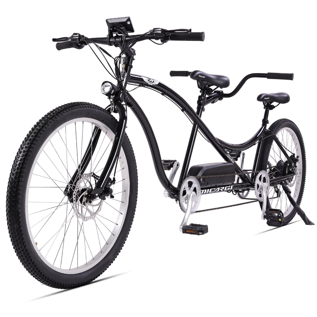 lowrider tandem bicycle Micargi 500W Aloha Tandem Electric Bike