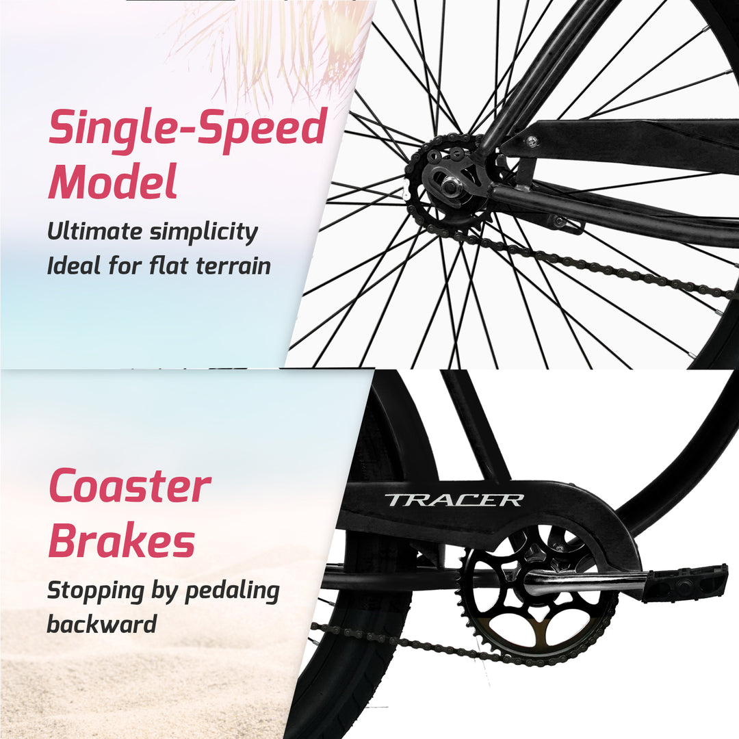 Tracer AVERA-F 26" Beach Cruiser Bike Single Speed for Women