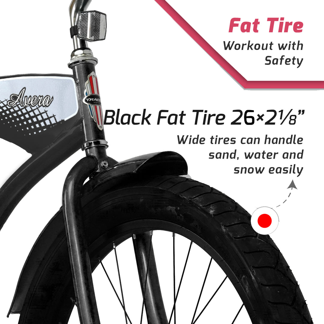Tracer AVERA-F 26" Beach Cruiser Bike Single Speed for Women
