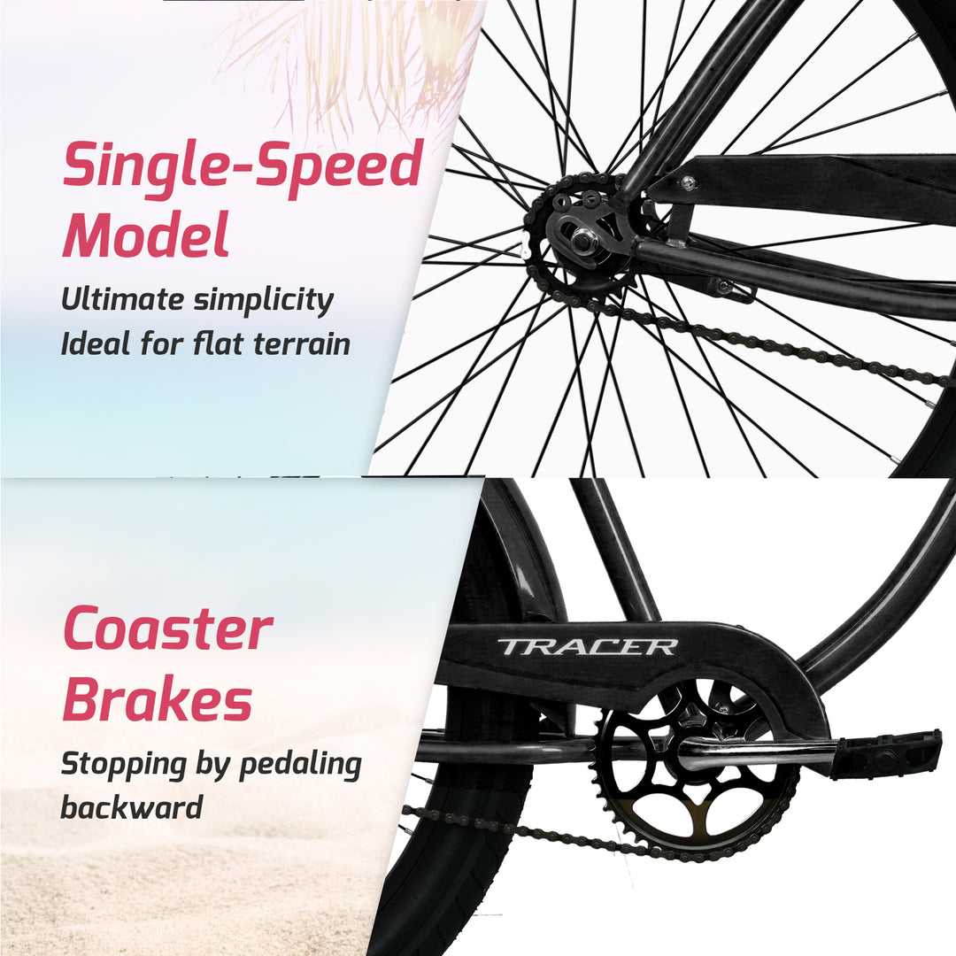 Tracer AVERA-F 26" Beach Cruiser Bike Single Speed for Women
