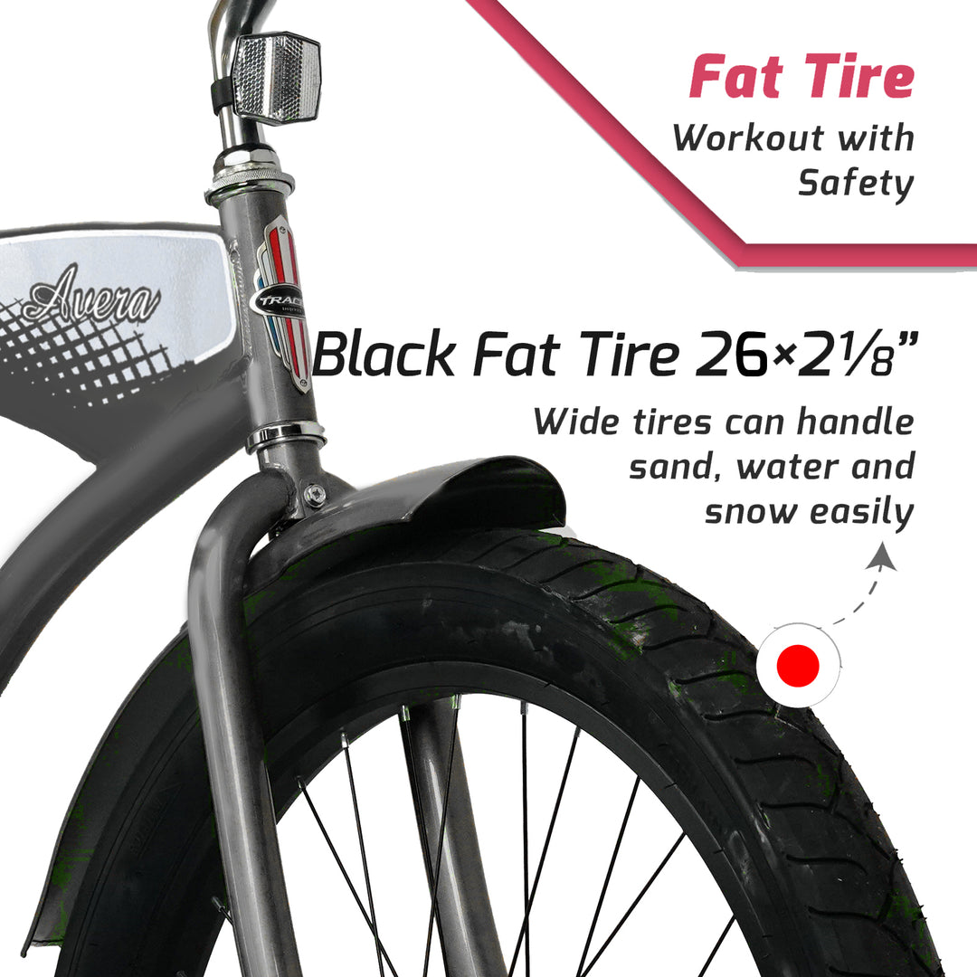 Tracer AVERA-F 26" Beach Cruiser Bike Single Speed for Women