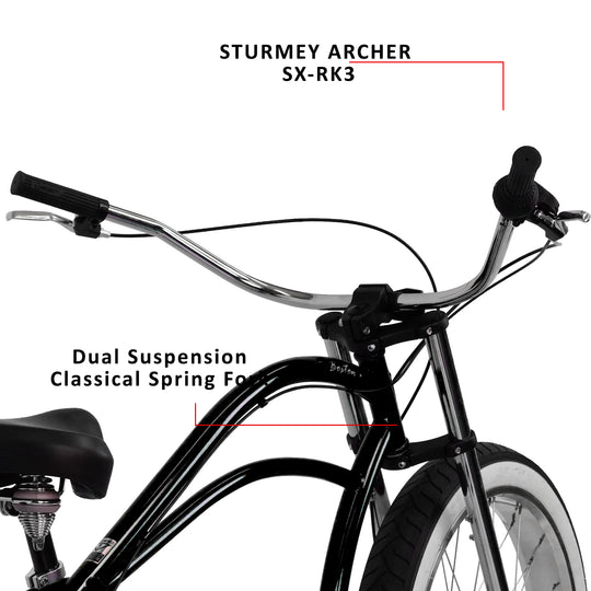 Micargi Boston 7 Stretch Beach Cruiser Bike