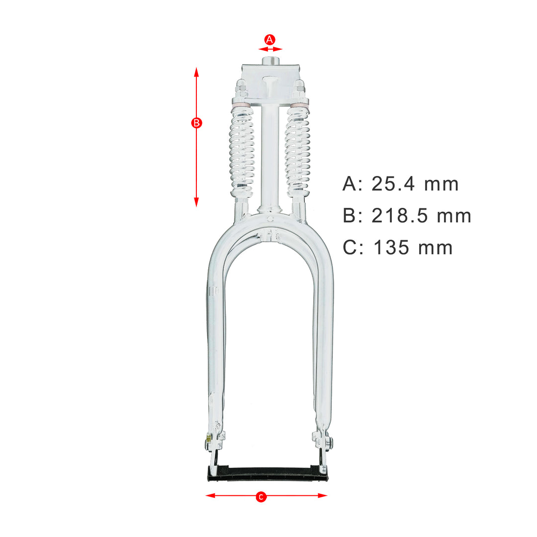 FK-DS20218135D 20'' Dual Classical Springer Fork with Disc Brake, For 3.0 FAT Tire 25.4mm