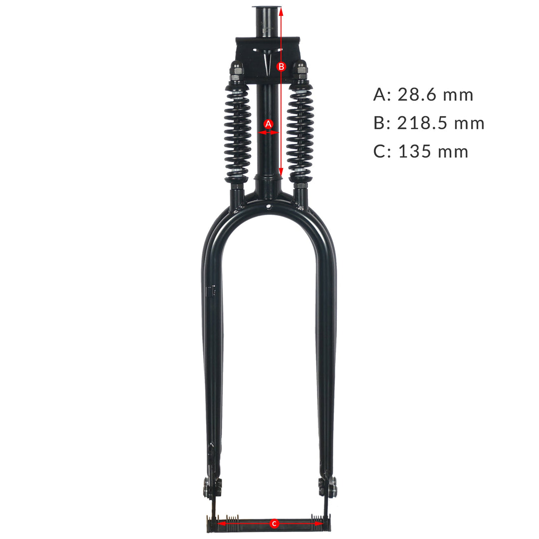 Micargi FK-DS26218135D8 26" DUAL Spring Classic Bike Fork