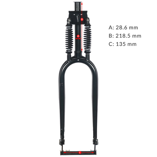 Micargi FK-DS26218135D8 26" DUAL Spring Classic Bike Fork