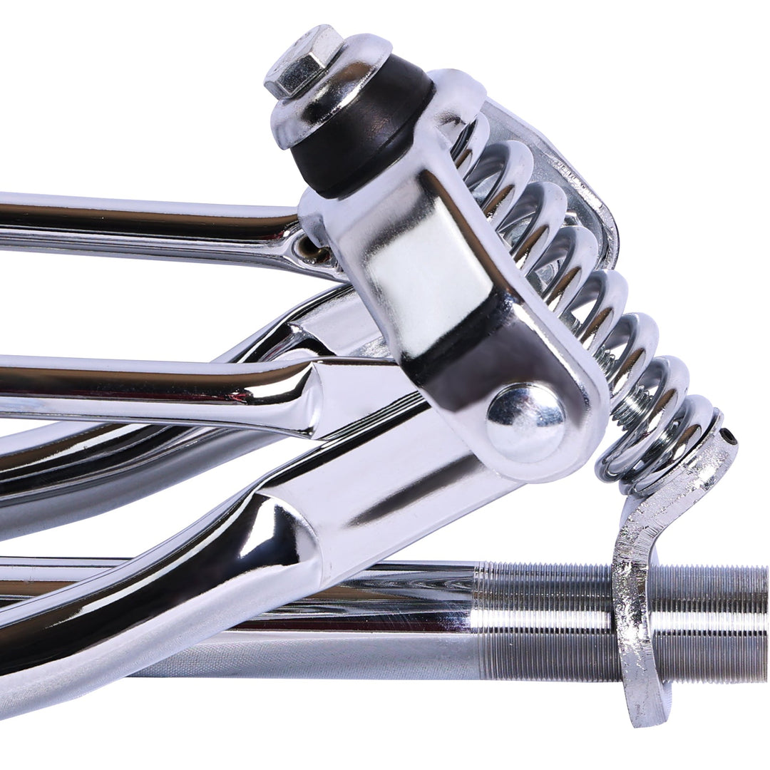 lowrider bicycle bent springer fork 26" Classic Spring 1" Chrome/Black Tracer Classic Springer Threaded Fork with regular bend Lowrider Bike 26 inch Bent