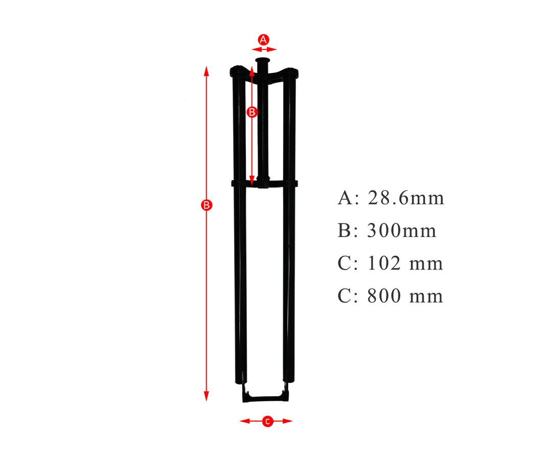 FK-TP80300102D8 Triple Tree Fork,28.6mm Steerer Diameter for Disc Brake 1-1/8" (28.6mm)
