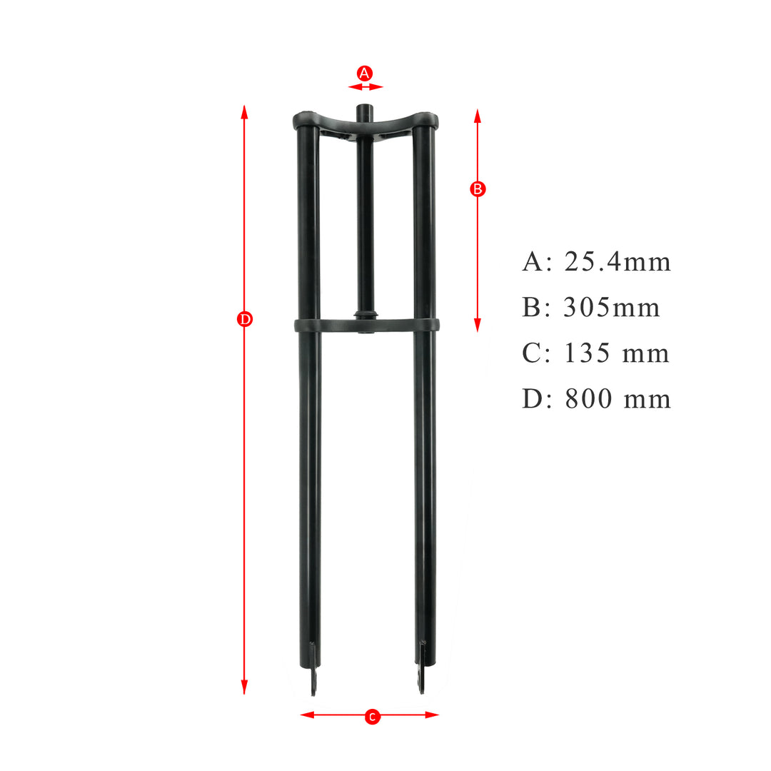 FK-TP80305135D Triple Tree Fork For 4.0 tire with Disc Brake 1" (25.4 mm)