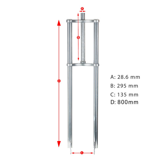 Micargi Triple Tree Fork For 4.0 tire with Disc Brake FK-TP80305135D8