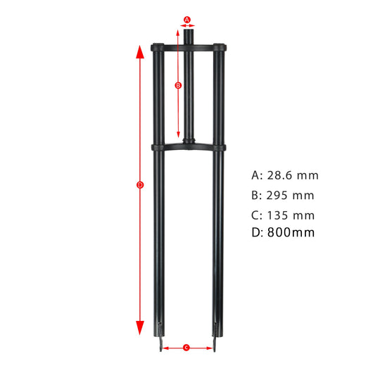 Micargi Triple Tree Fork For 4.0 tire with Disc Brake FK-TP80305135D8