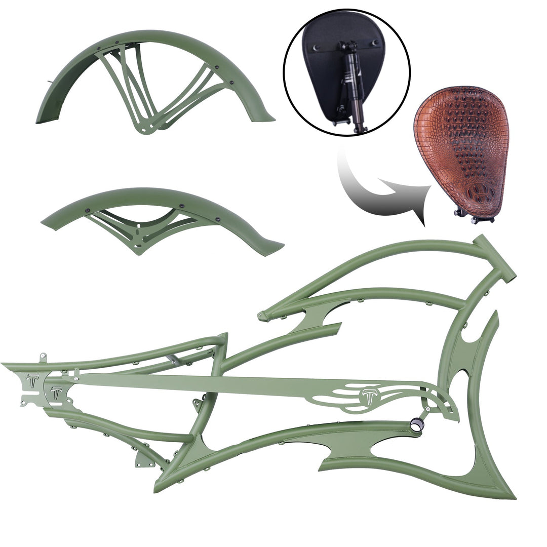 fahrradrahmen beachcruiser Micargi FM-RAIDER 7 SPEED Stretch Beach Cruiser Bike Frame