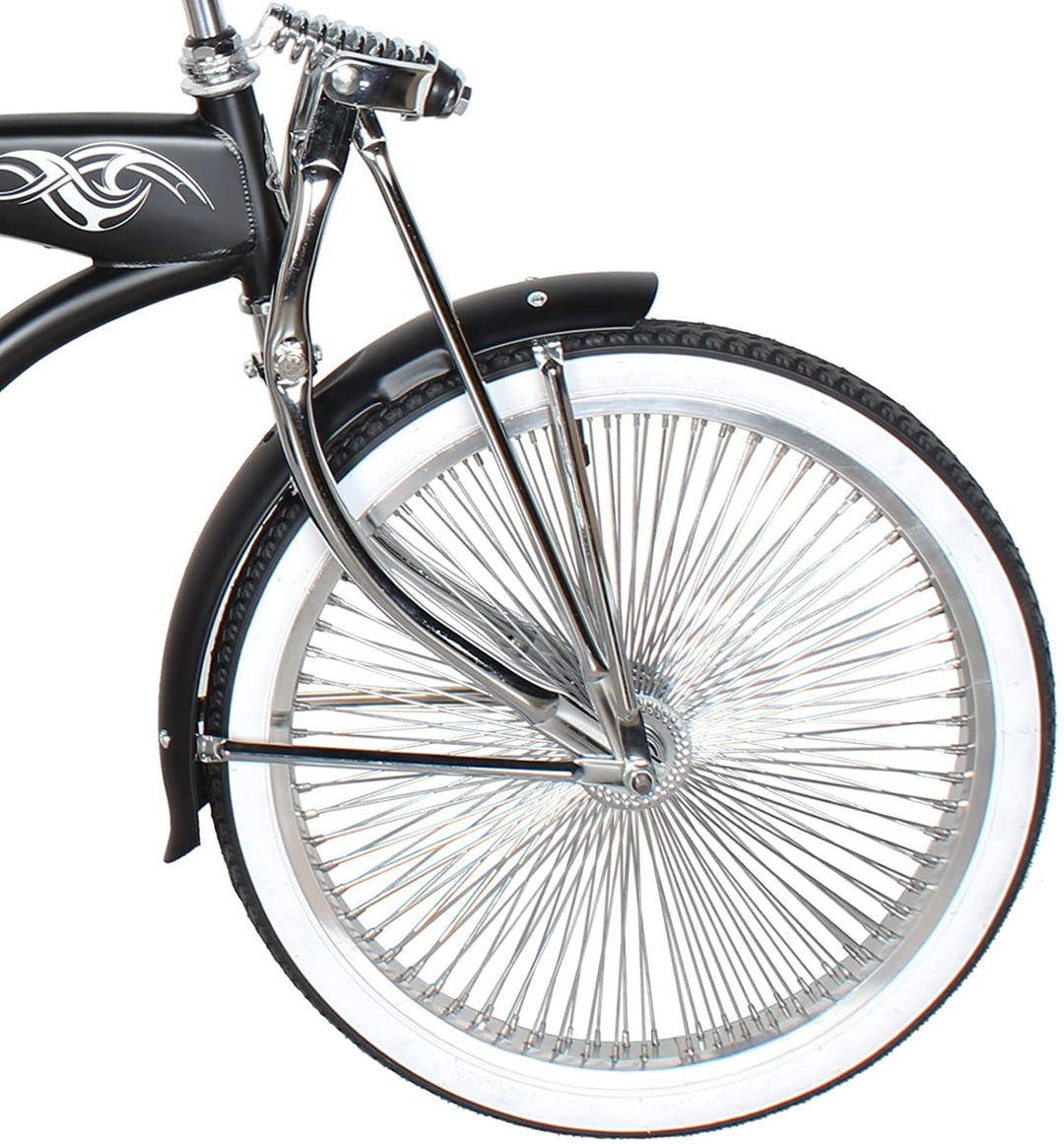 20" Hyena Classic Beach Lowrider Bike w/140H Wheel, Single Speed, w/ Banana Seat