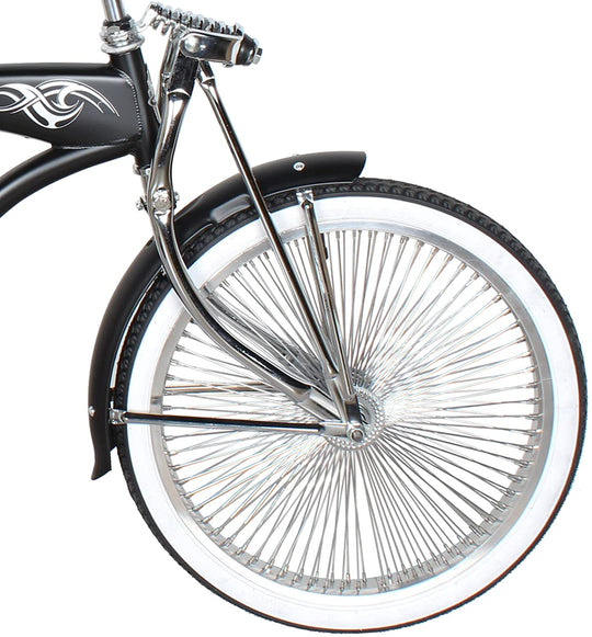 20" Hyena Classic Beach Lowrider Bike w/140H Wheel, Single Speed, w/ Banana Seat