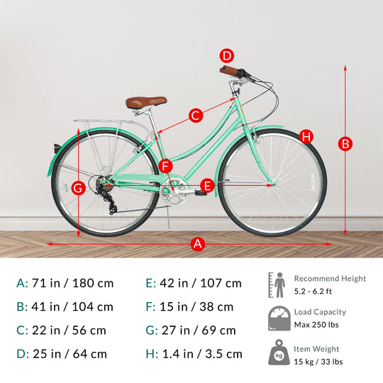 Micargi Kansas 700Cx35 7-Speed Vintage City Bike