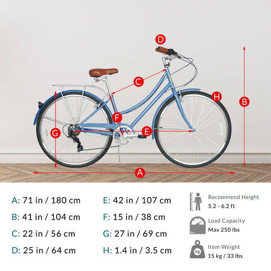 Micargi Kansas 700Cx35 7-Speed Vintage City Bike