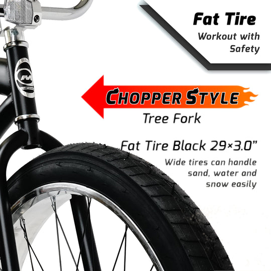 Micargi Largo 29" Single Speed Fat tire Coaster brake Cruiser