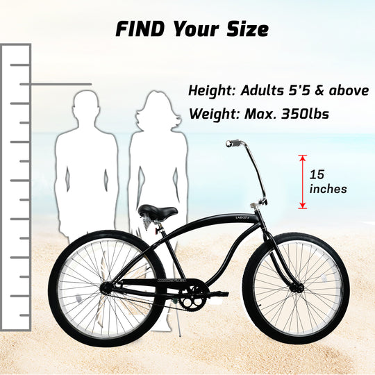 Micargi Largo 29" Single Speed Fat tire Coaster brake Cruiser