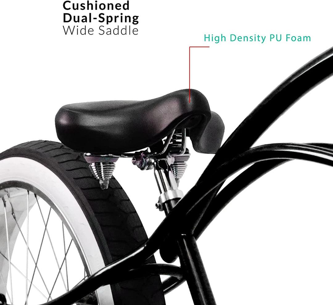 Tracer Master DS 26" Dual Springer Chopper Stretch Beach Cruiser Bike