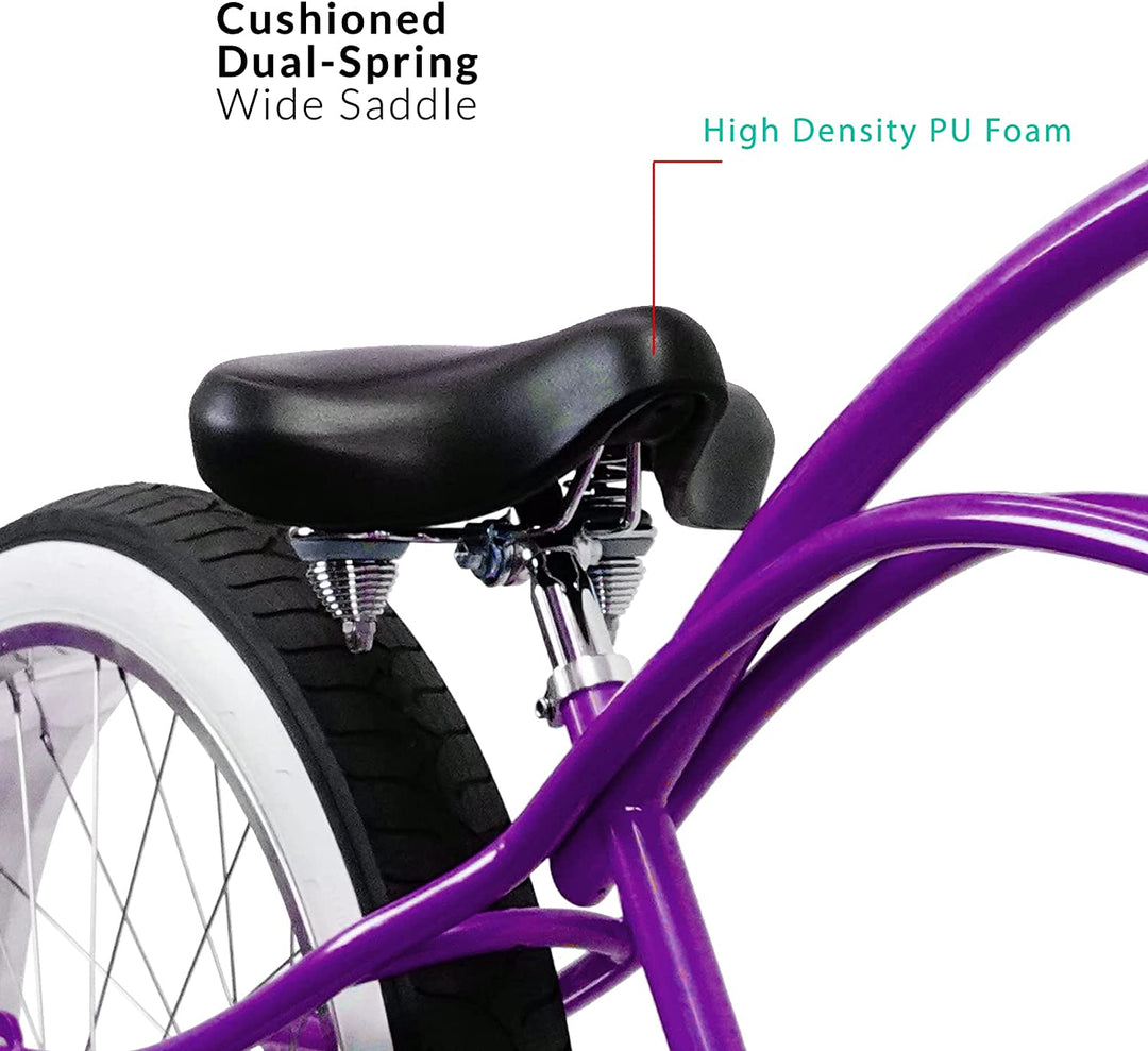 Tracer Master DS 26" Dual Springer Chopper Stretch Beach Cruiser Bike