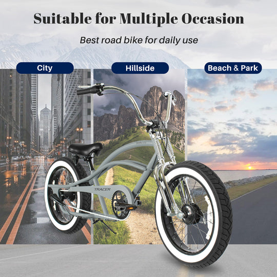 Tracer Master 3i 20'' Internal 3-Speed Chopper Style Cruiser Bike