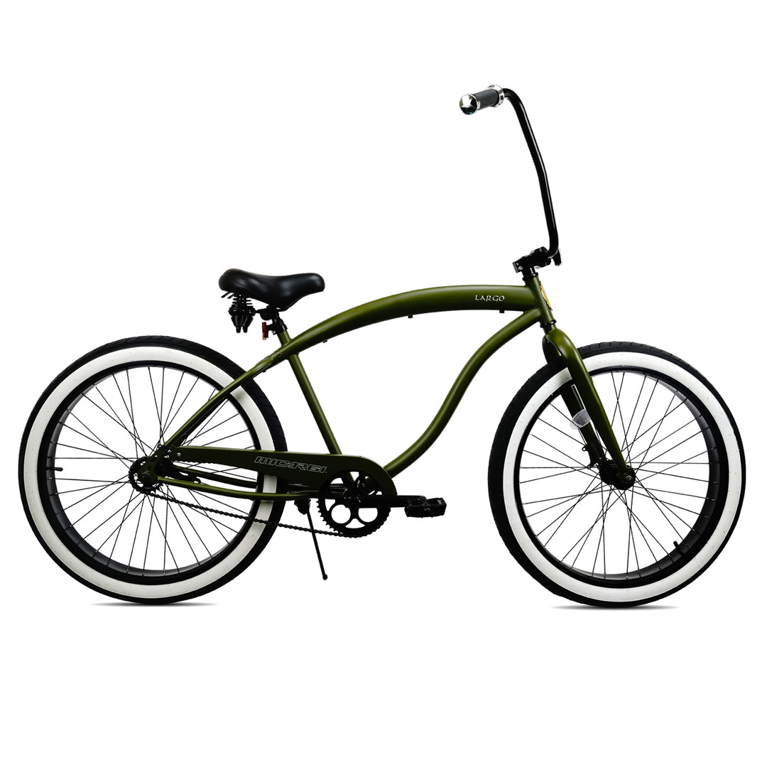 Micargi LARGO 26" Single Speed Fat Tire Coster Brake Cruiser