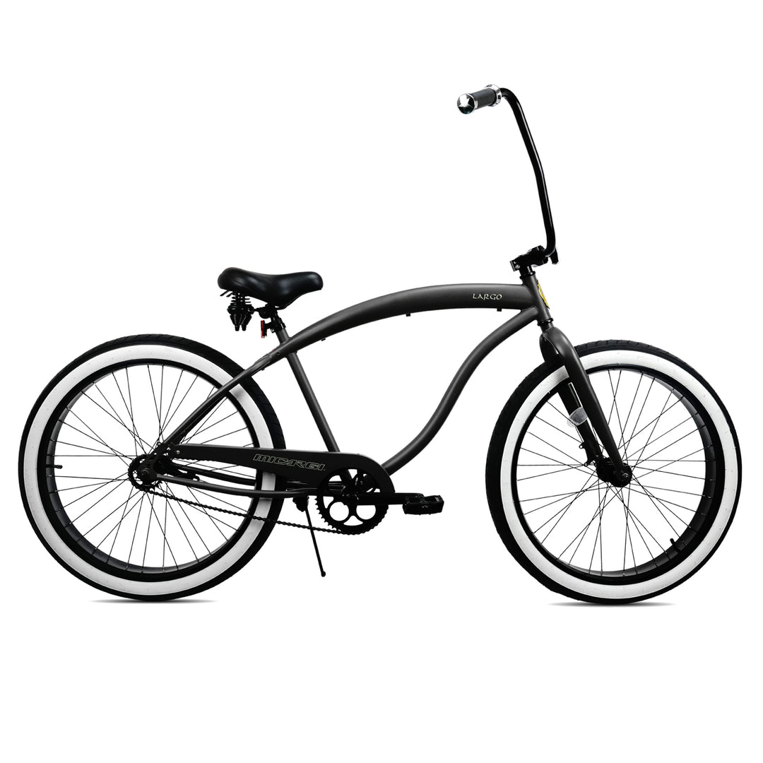 Micargi LARGO 26" Single Speed Fat Tire Coster Brake Cruiser