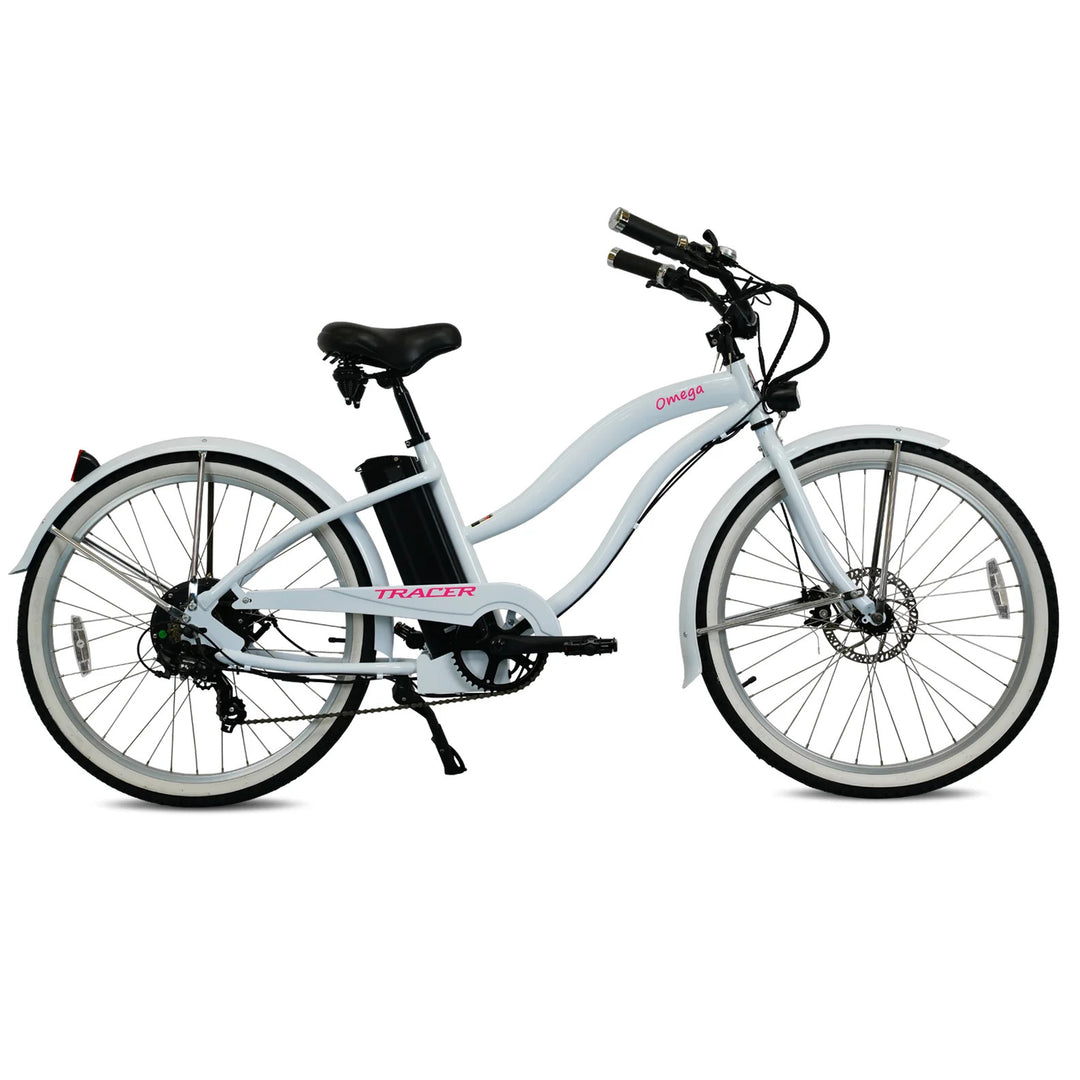 Tracer OMEGA 500W 26" 7 Speed Electric Beach Cruiser Bike