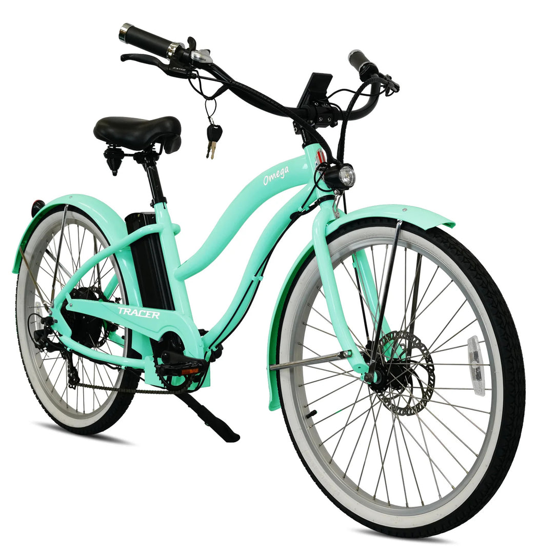 Tracer OMEGA 500W 26" 7 Speed Electric Beach Cruiser Bike